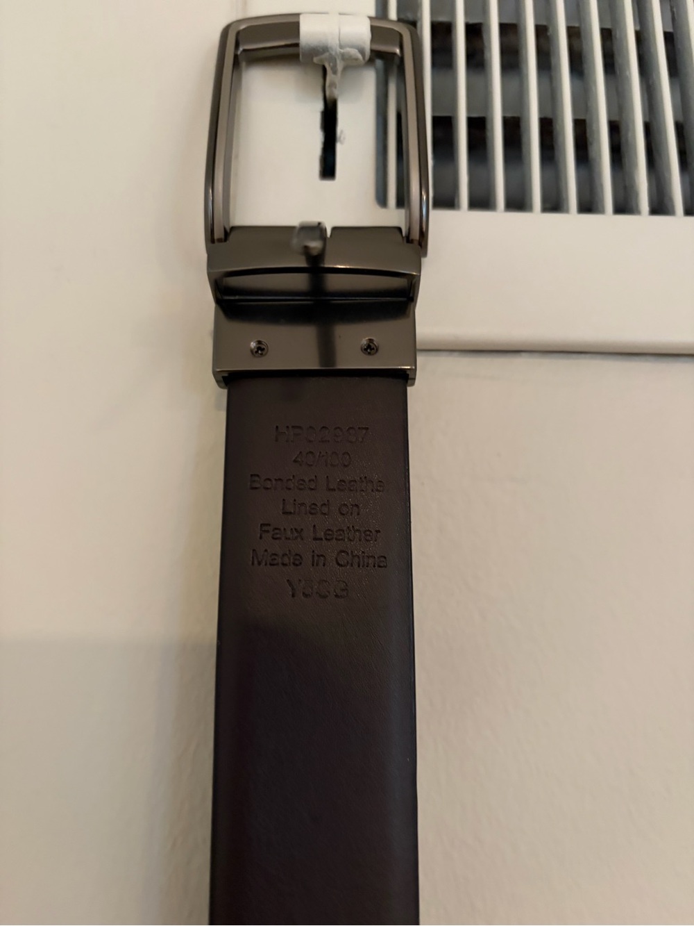 Perry Ellis Dark Brown Reversible Belt with Gunmetal Buckle